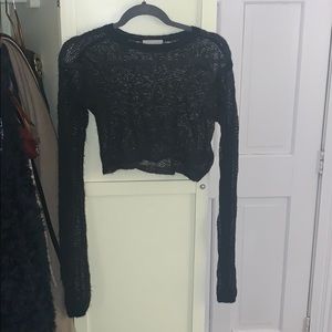 Urban outfitters black cropped sweater